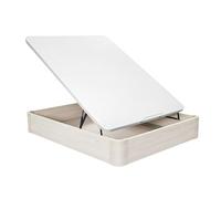 Miroytengo Canapé 150x190 cm Raso Blanco Ártico Base tapizada Tela 3D 2 bisagras hidráulicas Refuerzos Acero Tablero DM 28 cm Interior