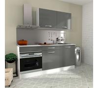 Miroytengo Cocina modular Block Eko Blanco y gris 180 cm