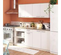Miroytengo Cocina modular con dos armarios superiores cocina cooking y un modulo inferior de cocina en blanco mate White - light wood - 386.4