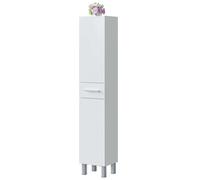 Miroytengo Columna de Baño Athena Estilo Contemporáneo 2 Puertas y 1 cajón Color Blanco Brillo 182x35x31 cm