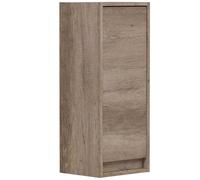 Miroytengo Columna de baño, lavabo, de pared, color nordik, tirador integrado, diseño moderno, mueble auxiliar, baño pequeño, 30x26x74 cm Madera Oscura -