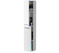 Miroytengo Columna de Baño Suspendida Aruba en Melamina Color Blanco Brillo 30x150 cm