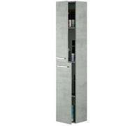 Miroytengo Columna de Baño Suspendida Aruba en Melamina Color Cemento 30x150 cm