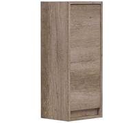 Miroytengo Columna de Baño Suspendida Auxiliar Armario De Pared Melamina Color Roble Nordik 30x74 cm