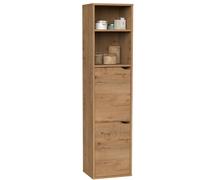 Miroytengo Columna Para Baño Suspendida Nadia Color Roble Gold o Blanco 2 Cajones 2 Armarios 150x37x30 cm