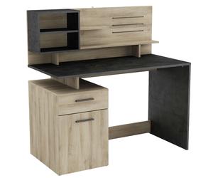 Miroytengo Escritorio Malicia Industrial Color Roble Kronberg y Sidewalk 122x123x60 cm Black/ wood -
