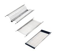 EMUCA Escurridor de Platos y Vasos para Muebles de Cocina de 60 cm de ancho, anchura interior módulo 535-570 mm, Acero Inoxidable