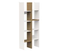 Miroytengo Estantería Alta Librería Acces Color Roble Hamilton y Blanco 76x183x33 cm White/ wood -
