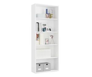 Miroytengo Estantería Alta Scaled Moderna Color Blanco 76x197x33 cm White - 217.35