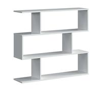 Miroytengo Estanteria Athena Auxiliar Baja Salón Comedor Recibidor Decoración Color Blanco, Roble Canadian o Blanco/Cemento 110x97x24 cm
