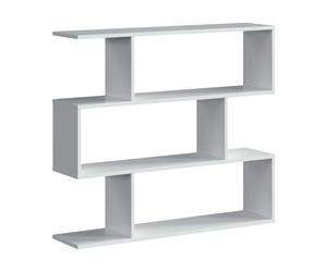 Miroytengo Estanteria Athena Auxiliar Baja Salón Comedor Recibidor Decoración Color Blanco, Roble Canadian o Blanco/Cemento 110x97x24 cm