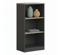 Miroytengo Estantería Auxiliar Nibis Oficina Estudio 3 Estantes Roble Sonoma y Gris Antracita 60x116x40 cm Grey/ wood -