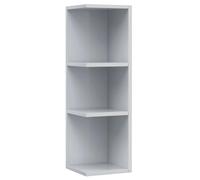 ARKITMOBEL Módulo rinconero para baño, mueble con estantes Blanco brillo 20x65x19,5 cm
