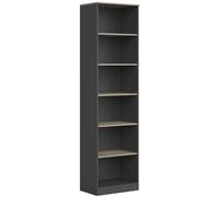 Miroytengo Estantería de Oficina Nibis Industrial 6 Estantes Color Roble Sonoma y Gris Antracita 60x223x40 cm Grey/ wood -