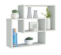 Miroytengo Estantería de pared Riva, Baldas Pared Rectangulares, Estantes de Salón o Dormitorio Blanco 60x60x16 cm Blanco -