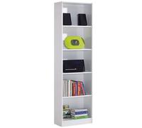 Miroytengo Estantería Dormitorio Salón Juvenil Oficina I-Joy Estilo Juvenil Color Blanco 52x180x25 cm