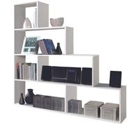 Miroytengo Estantería Klum en Color Blanco Brillo o Roble Canadian, Fabricada en Melamina, Mueble de Salón, 10 Espacios 145x145x29 cm White - 145x145x29 cm