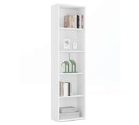 Miroytengo Estantería Librería Estrecha Scaled Color Blanco 197x52x33 cm White -