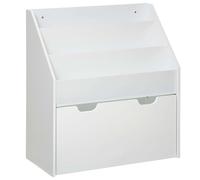 Miroytengo Estantería Librería Infantil con Cajón Mueble Dormitorio para Niños Color Blanco 63x70x30 cm