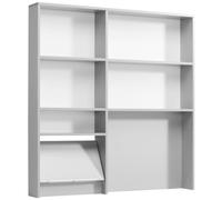 Miroytengo Estantería modular multifunción 120 cm de cocina EKO mueble color gris aluminio moderno White/ gray