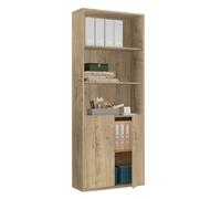 Miroytengo Estantería Oficina color Roble Gold 197x76x33 cm Librería moderna Light wood -