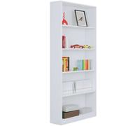 Miroytengo Estantería para oficina en blanco artik (mate) diseño moderno 201x80x28 cm White -