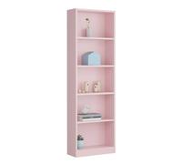 Miroytengo Estantería y Librería Juvenil Dormitorio Infantil I-Joy Melamina Color Rosa, Verde o Blanco 52x180x25 cm Blanco - 52x180x25 cm
