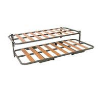 Miroytengo Herraje Completo Cama Nido Canguro 90x190 cm + 2 SOMIERES Tubo 30x30 mm, Balda Ancha, Patas Incluidas Negro - 90x190 cm