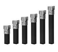 Miroytengo Juego de 6 Patas Cuadradas 35 cm Metálicas con Abrazadera para Somier Tubo 30x30 mm