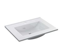 Miroytengo Lavabo PmmA baño color blanco 60x45 cm lavamanos pila rectangular mueble White - 67.85
