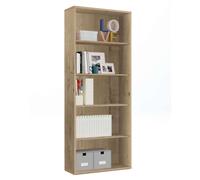 Miroytengo Librería alta en color Roble Gold 197x76x33 cm Estantería moderna Light wood -