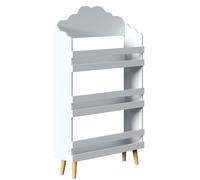 Miroytengo Librería Estantería Douceur 3 Estantes Dormitorio Infantil Muebles Infantiles Color Blanco 58x100x18 cm Blanco/ Madera -