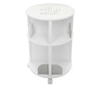 Miroytengo Librería Infantil Redonda 4 Estantes con Ruedas 40 cm Melamina Blanco y Gris White -