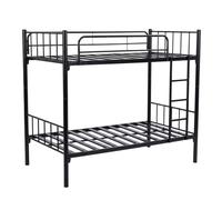 Miroytengo Litera Juvenil 90x190 cm, Estructura Metal, Litera Doble con Escalera Cathy, Convertible en 2 Camas Negro