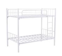 Miroytengo Litera Juvenil 90x190 cm, Estructura Metal, Litera Doble con Escalera Cathy, Convertible en 2 Camas Blanco