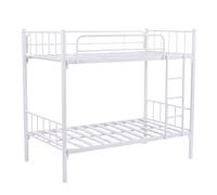 Miroytengo Litera Juvenil 90x190 cm, Estructura Metal, Litera Doble con Escalera Cathy, Convertible en 2 Camas White - 90x190cm