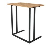 Miroytengo Mesa Auxiliar de Salón en Negro y Roble Safir 60x65x36 cm Negro/ Madera -