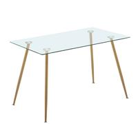 Miroytengo Mesa Comedor Cristal Asper Estilo Nórdico 120x170 cm Transparente -