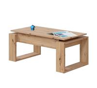 Miroytengo Mesa de Centro Elevable Nova Salón Comedor Melamina en Roble Nodi 105 cm