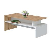 Miroytengo Mesa De Centro Lyra Salón Comedor Color Roble Nodi y Blanco Artik 108x43 cm