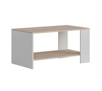 Miroytengo Mesa de Centro Mira de Sala en Color Roble Cambrian y Blanco con Melamina 90x50x45.6 cm