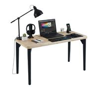 Miroytengo Mesa de Comedor Fija Napi en Color Roble Nordish y Negro 120x60 cm Nordish oak - black -