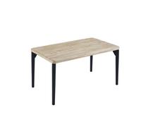 Miroytengo Mesa de Comedor Fija Napi Salón Estilo Industrial para 6 Comensales Color Roble Nordish y Negro 140x80 cm Light wood - black