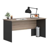 Miroytengo Mesa de Escritorio Oficina Nibis Industrial Color Roble Sonoma y Gris Antracita 160 cm