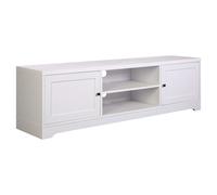 Miroytengo Mesa De TV Ottavia Mesa para Televisión 2 Puertas Estilo Contemporáneo Color Blanco 160 cm Mueble de Salón White -