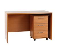 Miroytengo Mesa Escritorio Clásica Con Cajonera 120x75x60cm Color Cerezo Light wood -