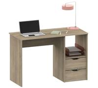 Miroytengo Mesa Escritorio Estudio Oficina Eko con 2 Cajones en Color Roble 76x115x50 cm Light wood