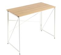 Miroytengo Mesa Escritorio Plegable Fed para Oficina Estilo Moderno en Color Roble Cambrian y Blanco 100x73x50 cm