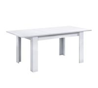 Habitdesign Mesa de comedor extensible Kendra 140-190×90×78 cm Blanco Artik