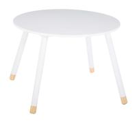 Miroytengo Mesa Infantil Douceur Estilo Nórdico en Color Blanco y Detalles en Roble Claro 60x60 cm White/ wood